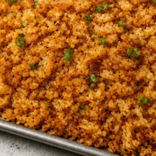 Crispy Rice Perfection! Unlock Ultimate Flavor! Crispy rice recipe: Make incredibly crunchy and savory rice squares in under 30 minutes with this simple sheet p