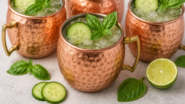 Refreshing Cucumber Basil Mule