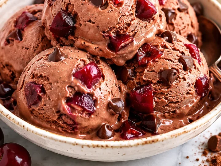 OMG! This Dairy-Free Chocolate Cherry Ice Cream Is PURE BLISS!