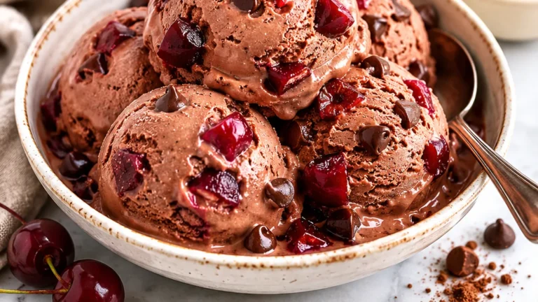 OMG! This Dairy-Free Chocolate Cherry Ice Cream Is PURE BLISS!
