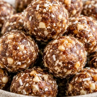 Sweet & Chewy Date Nut Bites! Date Nut Bites: whip up these simple, no-bake energy balls. Made with dates, walnuts, and coconut, they're perfect for a healthy s