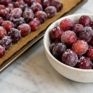Frozen Grapes: Your New Favorite Snack! Frozen grapes: enjoy this simple, healthy, and refreshing snack in just two steps. Perfect for a cool treat on a hot day