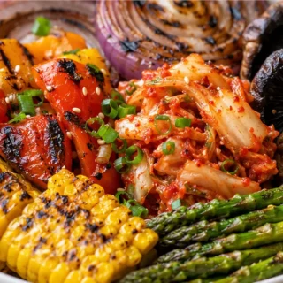 Grilled Veggie Kimchi Salad: Your Taste Buds Will Explode! - grilled vegetable