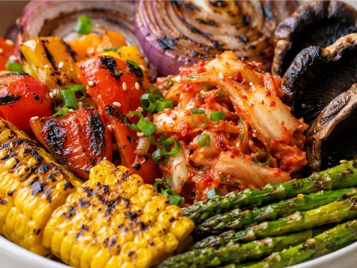 Grilled Veggie Kimchi Salad: Your Taste Buds Will Explode!