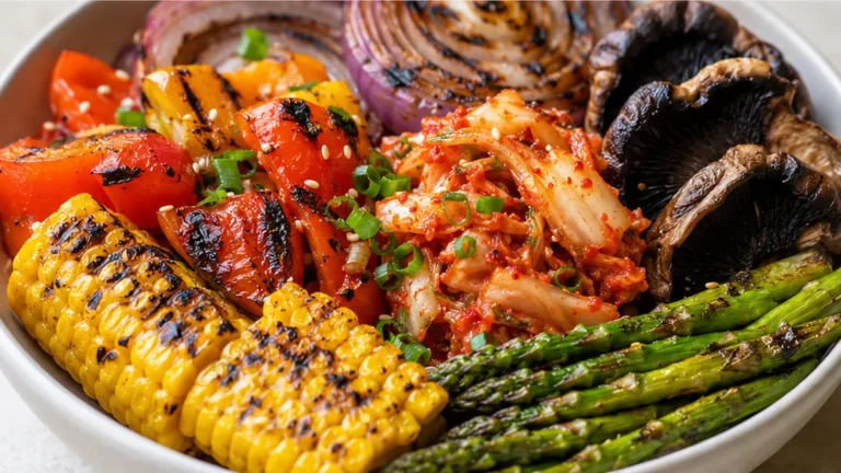 Grilled Veggie Kimchi Salad: Your Taste Buds Will Explode!
