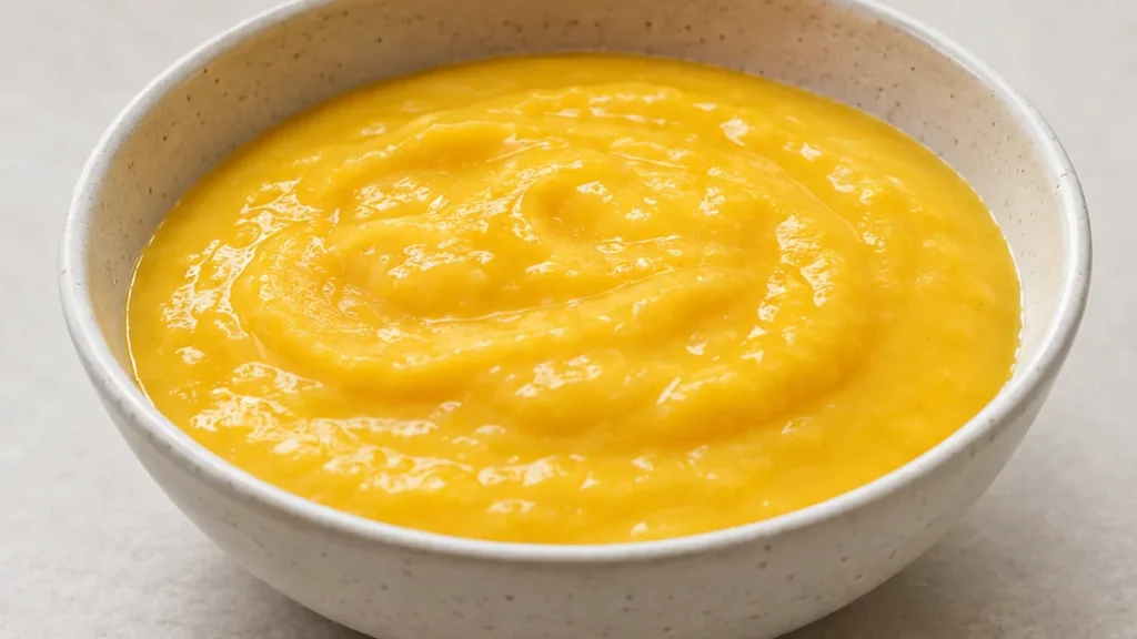 " Sweet Mango Banana Puree" - Mango Banana Puree: Whip up this vibrant, naturally sweet, 2-ingredient puree in minutes. Perfect for babies or a healthy, refresh