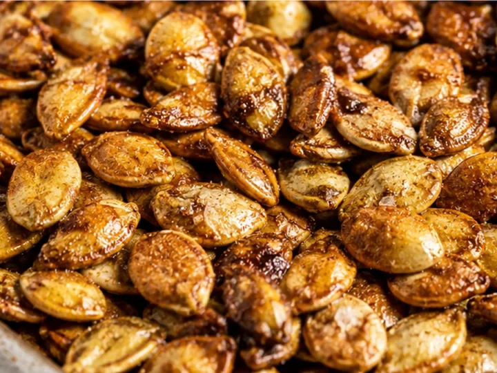 Crunchy Maple Roasted Pumpkin Seeds!