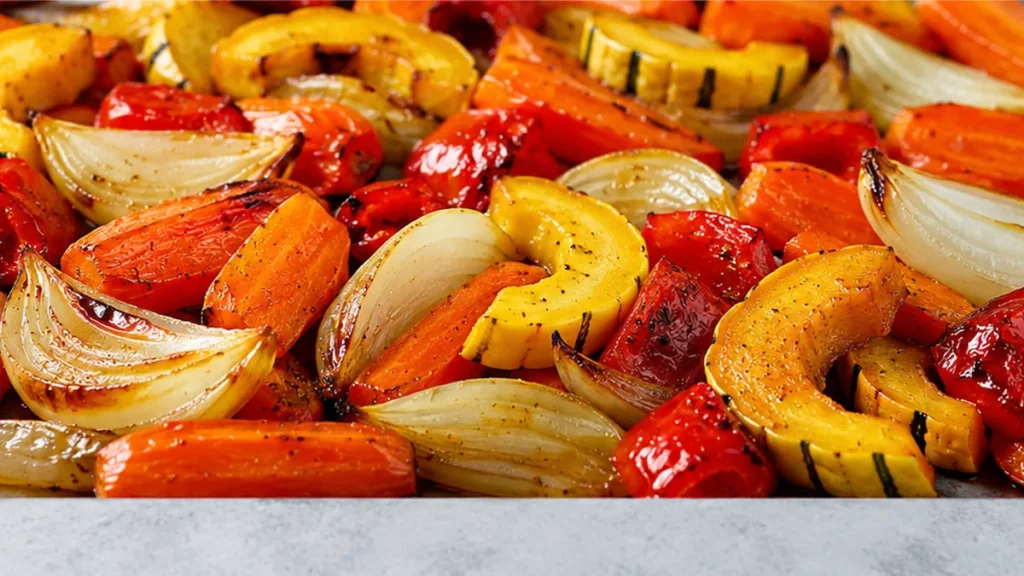 Sweet & Savory Maple Roast Vegetables! So Easy! Maple Roast Vegetables: Make these tender, caramelized veggies for an easy and delicious side dish. A perfect bl