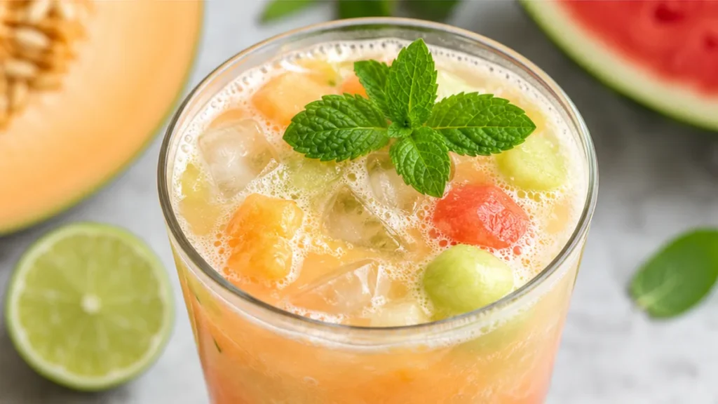 Refreshing Melon Juice - Melon juice: prepare this incredibly refreshing and hydrating drink in minutes. Perfect for cooling down on a hot summer day.