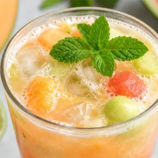 Refreshing Melon Juice - Melon juice: prepare this incredibly refreshing and hydrating drink in minutes. Perfect for cooling down on a hot summer day.