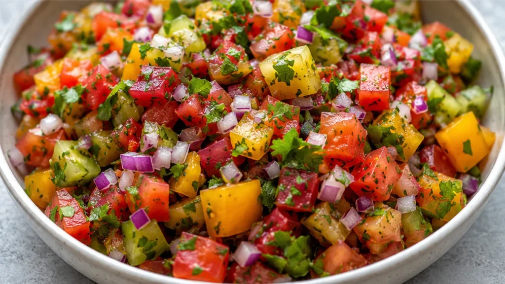 Fresh Heirloom Pico de Gallo: Taste the Rainbow!