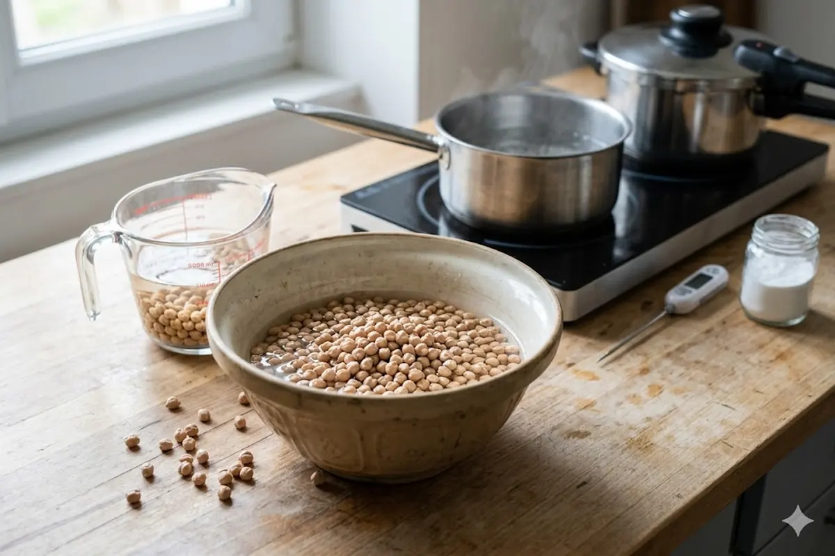 Preparing chickpeas for cooking — Water, Altitude, and Other Reasons Chickpeas Fight You