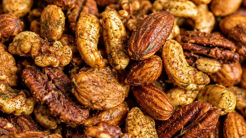 Addictive Ranch Roasted Nuts Recipe! Ranch roasted nuts: whip up this incredible savory snack in under 30 minutes. Perfect for parties or healthy munching, pack