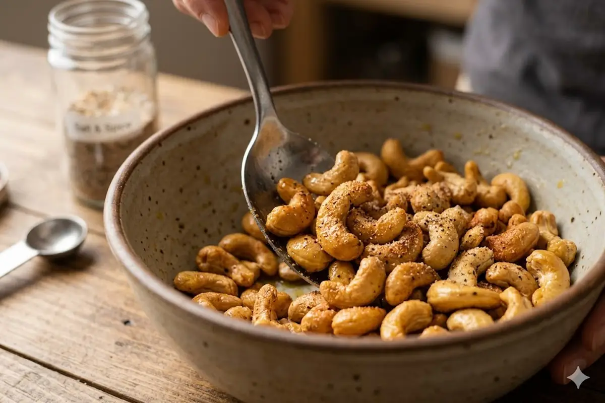 Getting Salt and Seasoning to Actually Stick Roast cashews — Getting Salt and Seasoning to Actually Stick