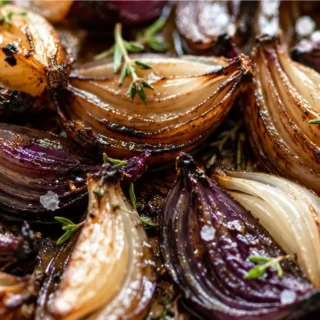 Sweet & Tangy Balsamic Roasted Onions