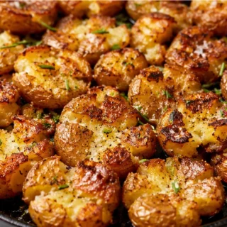 Crispy Smashed Potatoes: The Ultimate Side Dish! Smashed potatoes: cook these incredibly crispy and flavorful potatoes. Perfect as a side, easy to make, and a f