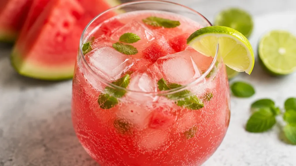 Zesty Watermelon Limeade: Your Ultimate Summer Hydration Hack! ️ - Watermelon limeade: craft this refreshing and hydrating mocktail in minutes. Perfect for hot