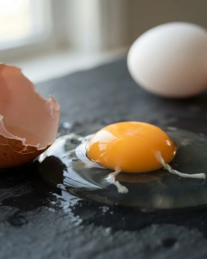 Close-up illustrating what actually makes an egg an animal product