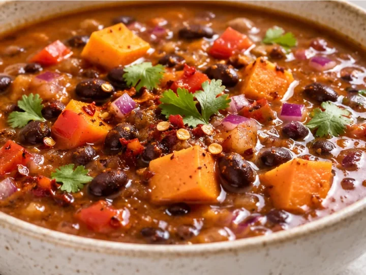 Cozy Black Bean & Sweet Potato Soup