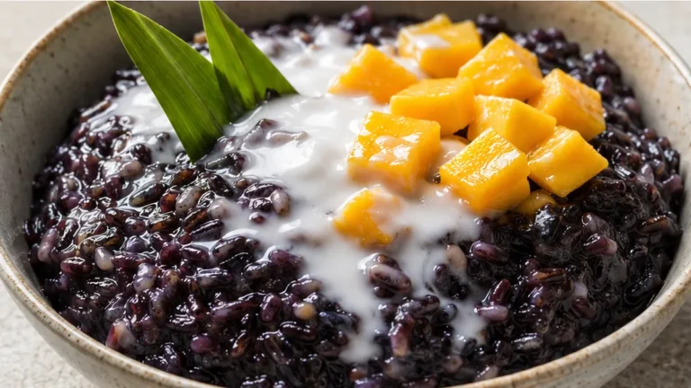Black Sticky Rice Pudding: Sweet & Tropical!