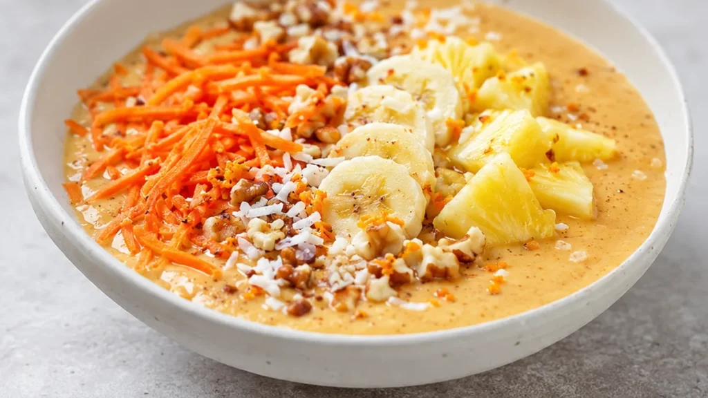 Creamy Carrot Cake Smoothie Bowl! SO Refreshing!