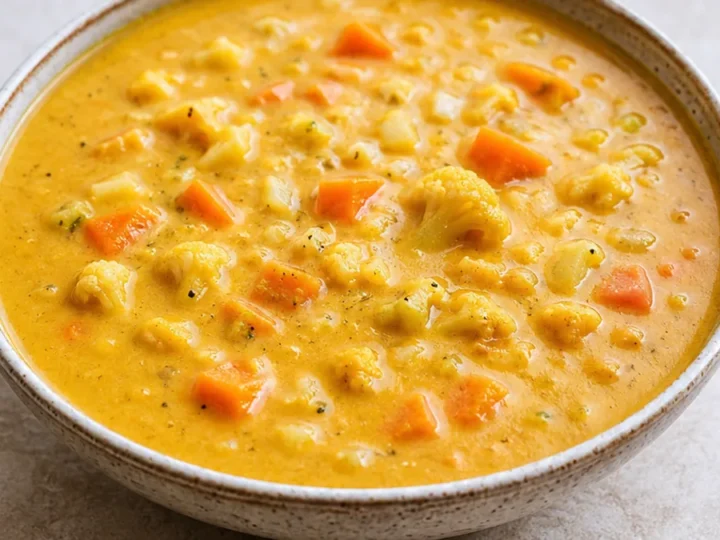 Creamy Spiced Carrot Cauliflower Soup