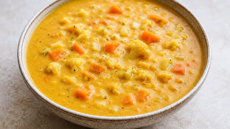 Creamy Spiced Carrot Cauliflower Soup