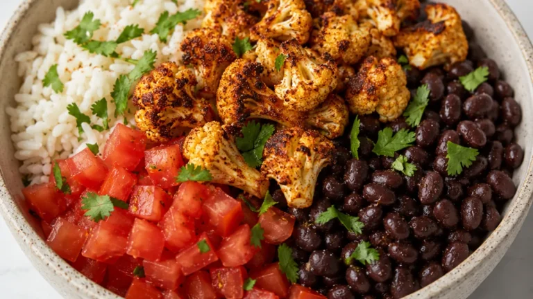 Roasted Cauliflower Burrito Bowls