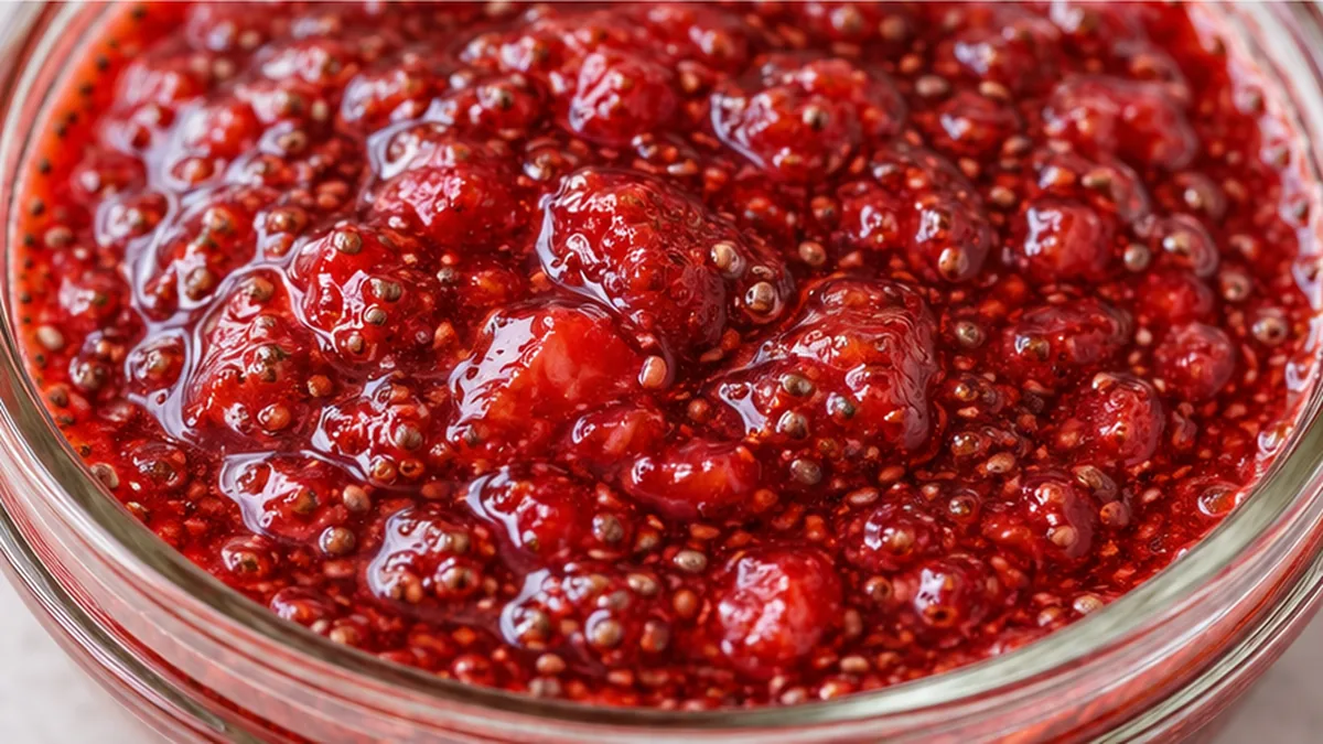 Homemade Strawberry Chia Jam in Minutes! Chia jam: make this easy, healthy strawberry jam recipe in under 30 minutes. Naturally sweetened with maple syrup, perf