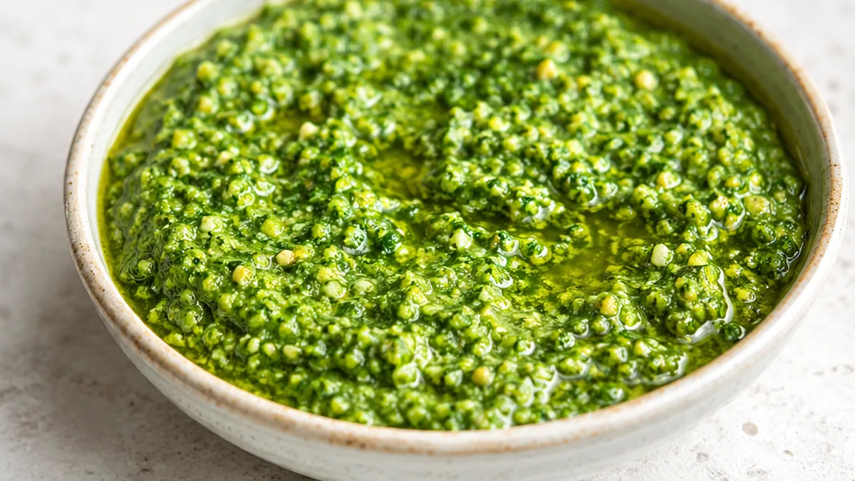 Zesty Cilantro Pesto: Fresh, Flavorful, Fast! Cilantro Pesto: whip up this vibrant, zesty green sauce in minutes. Perfect for bowls, tacos, and more, adding a b