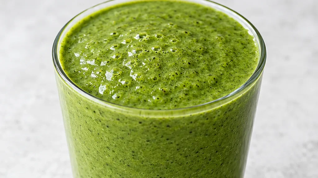 Mean Green Smoothie: Holiday Detox Drink - Green smoothie: blend this bright, nutrient-packed tropical detox drink in minutes. Perfect for a refreshing start or
