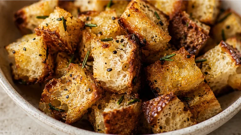 ” Crispy Sourdough Croutons: Soup’s Best Friend”