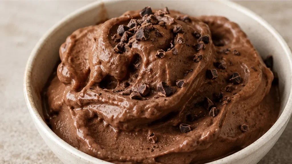 Chocolate Coffee 'Nice Cream' Recipe - Nice cream: blend this chocolate coffee treat using just 6 simple ingredients. Dairy-free and naturally sweet, it's a per