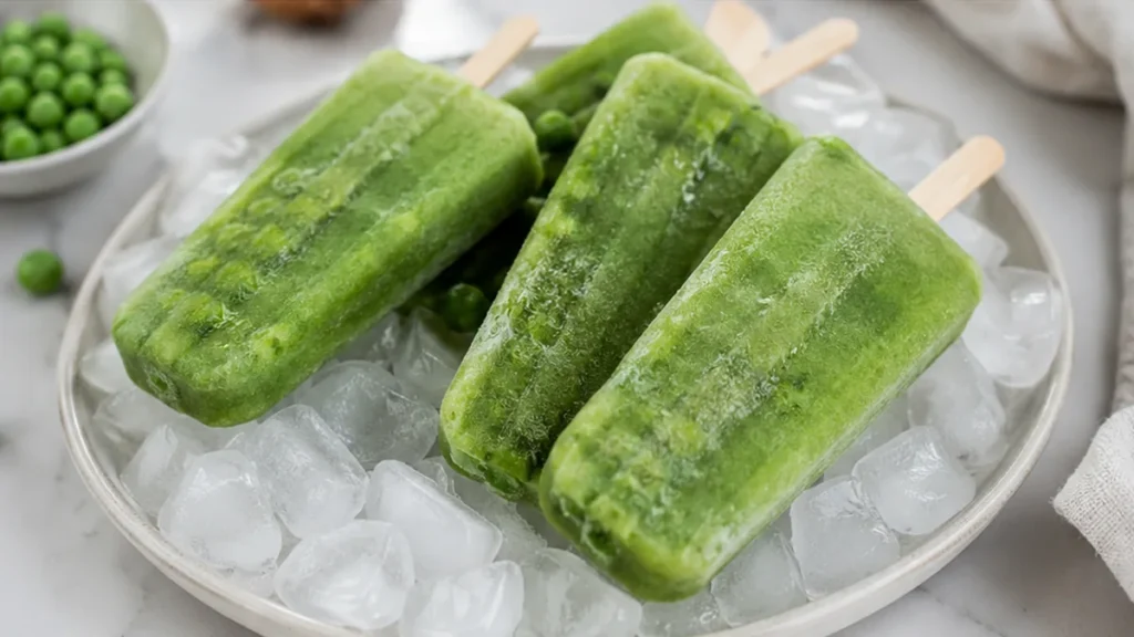 ️ Sweet Pea Pops: Chilled Summer Snack - Pea Pops: craft these incredibly simple and healthy frozen treats with just two ingredients. Perfect for a quick, cool