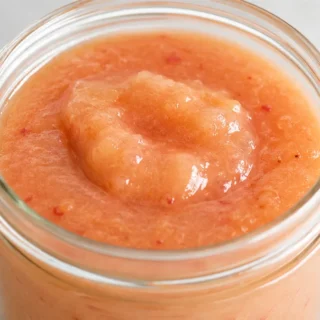 Sweet White Peach & Pluot Puree - peach puree - Peach puree: whip up this delightful White Peach and Pluot Puree. A naturally sweet, smooth blend perfect for ba