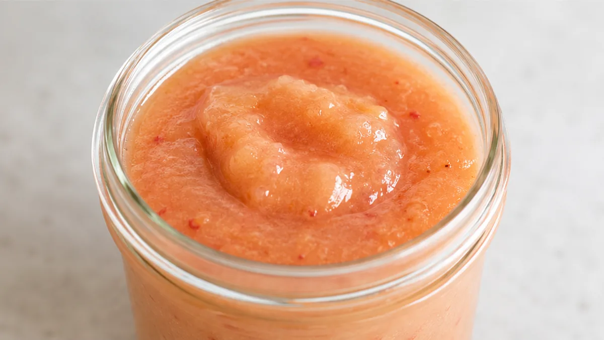 Sweet White Peach & Pluot Puree - peach puree - Peach puree: whip up this delightful White Peach and Pluot Puree. A naturally sweet, smooth blend perfect for ba