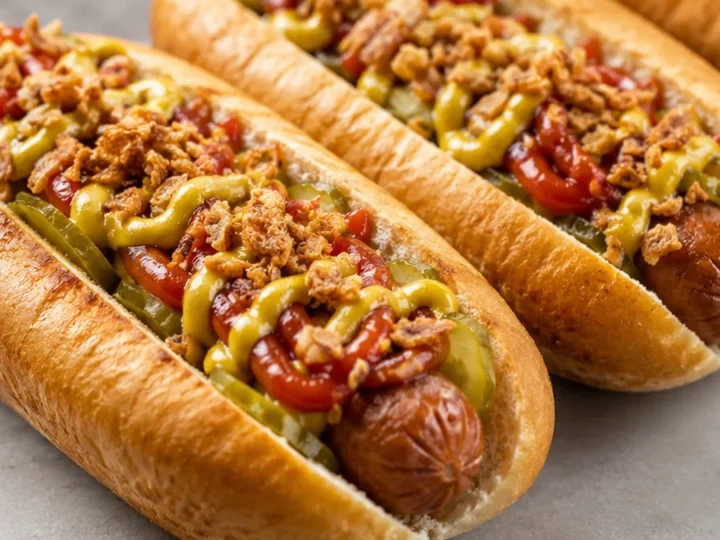 Crispy Air Fryer Plant-Based Hot Dogs!