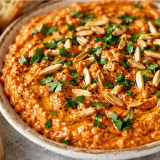 ️ Roasted Red Pepper Almond Dip: Your New Obsession! - red pepper dip - Red pepper dip: craft this vibrant and smoky almond dip in minutes. Perfect for parties,
