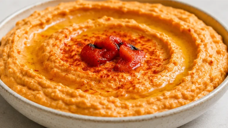 Creamy Red Pepper Hummus