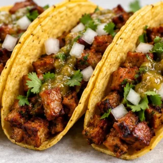 Crispy Seitan Tacos: Flavor Explosion in Every Bite! Seitan tacos: Craft these incredibly flavorful and crispy plant-based tacos in under 20 minutes. Perfect fo