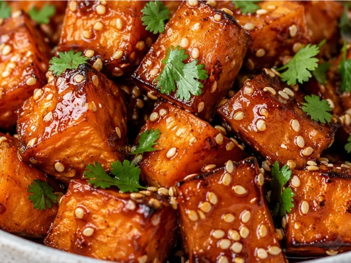 Sticky Sesame Sweet Potatoes