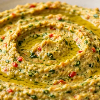 " Creamy Spinach & Red Pepper Hummus - spinach hummus - Spinach hummus: master this bright, creamy dip in minutes. Perfect for healthy snacking or entertaining,