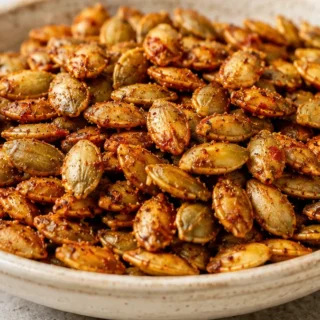 Crispy Toasted Pumpkin Seeds Snack! Toasted pumpkin seeds: Transform your fall harvest into a crunchy, savory snack. Learn how to roast pumpkin seeds to golden