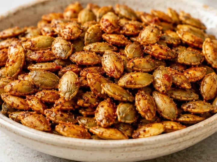 Crispy Toasted Pumpkin Seeds Snack!