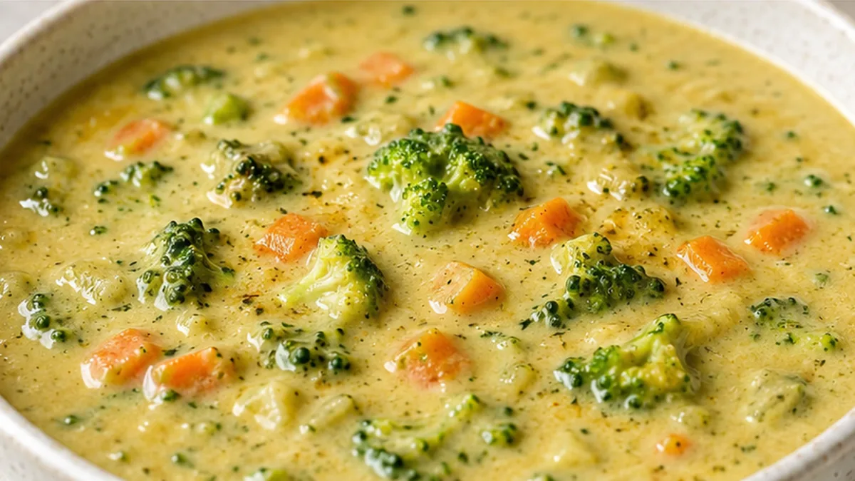 Creamy Vegan Broccoli Cheese Soup — So Comforting! - vegan broccoli soup - Vegan Broccoli Soup: Master this rich and creamy plant-based soup. Packed with vibran