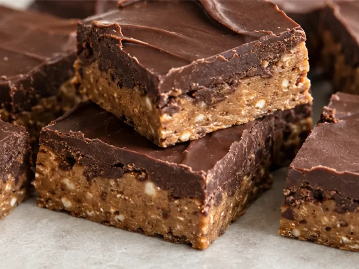 Vegan Chocolate Peanut Butter Fudge Bars