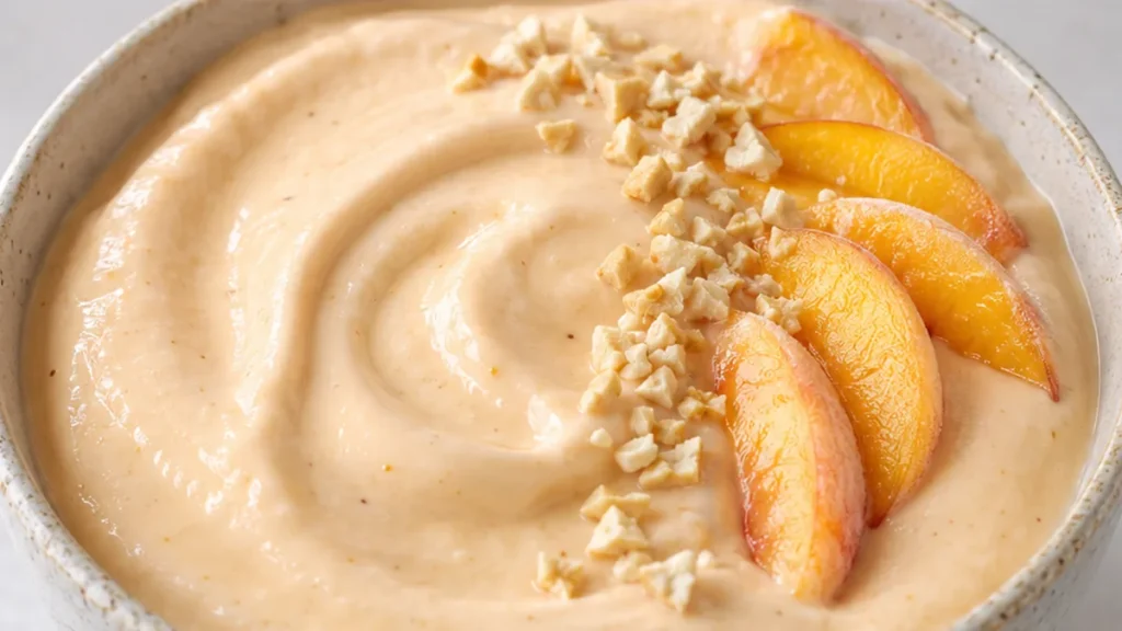 5-Minute Vegan Peach Yogurt Bliss