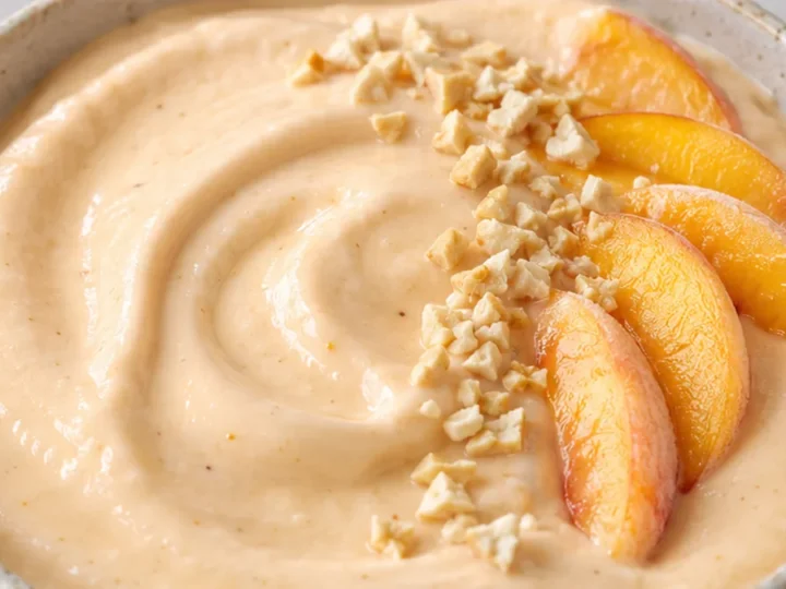 5-Minute Vegan Peach Yogurt Bliss
