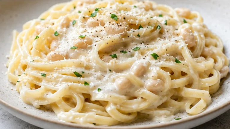 Creamy White Bean Alfredo Pasta