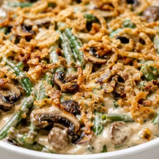 Creamy Vegan Green Bean Casserole